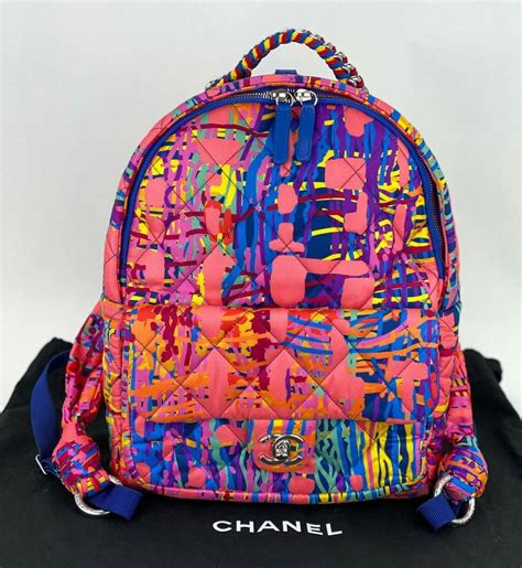 chanel tie dye backpack|real real chanel backpacks.